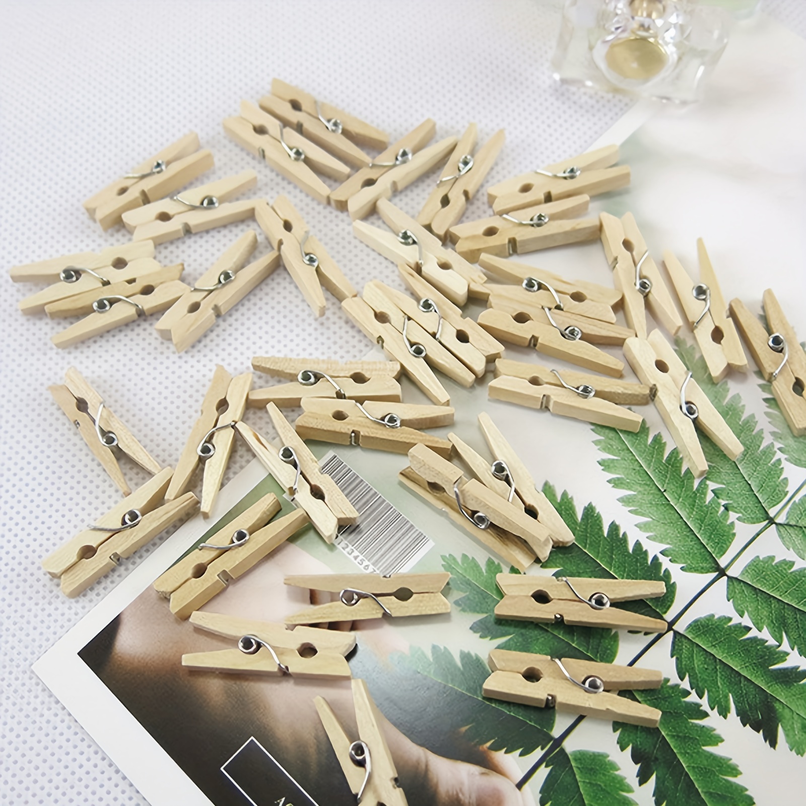 Mini Natural Wooden Clips Photo Clips Clothespin Diy Wedding - Temu