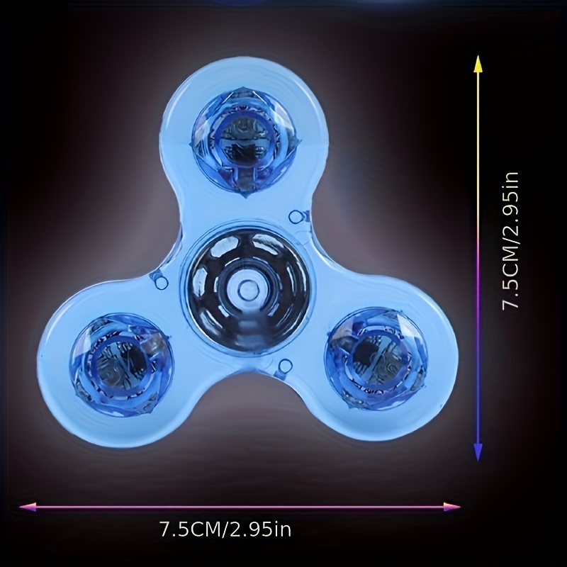 LED Fidget Spinner Luminous Hand Top Spinners Glow in Dark EDC Stress Toy  Relief