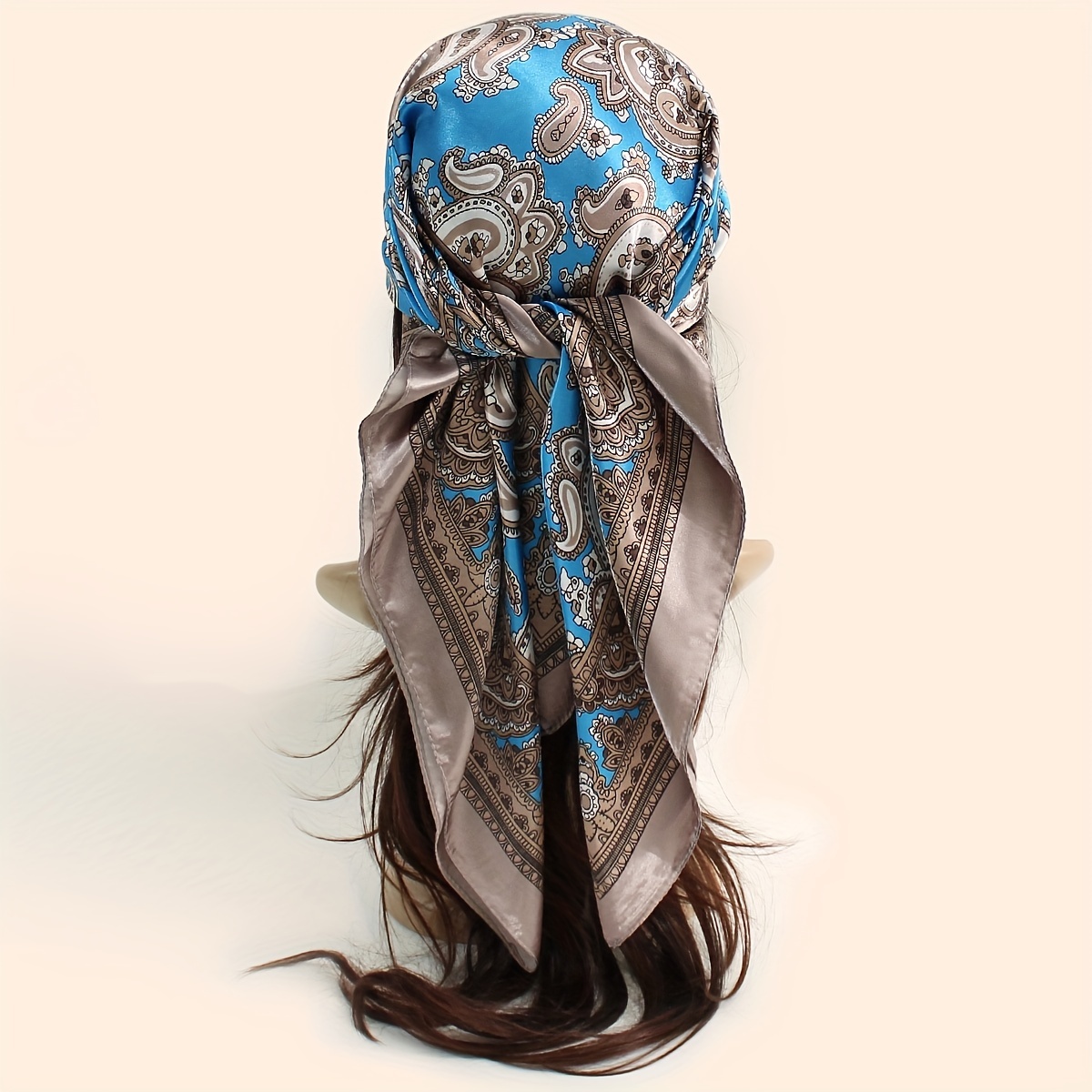 35 43 Classic Paisley Print Square Scarf Imitation Silk Bandana Vintage  Satin Shawl Casual Head Wraps For Women - Jewelry & Accessories - Temu  Slovakia