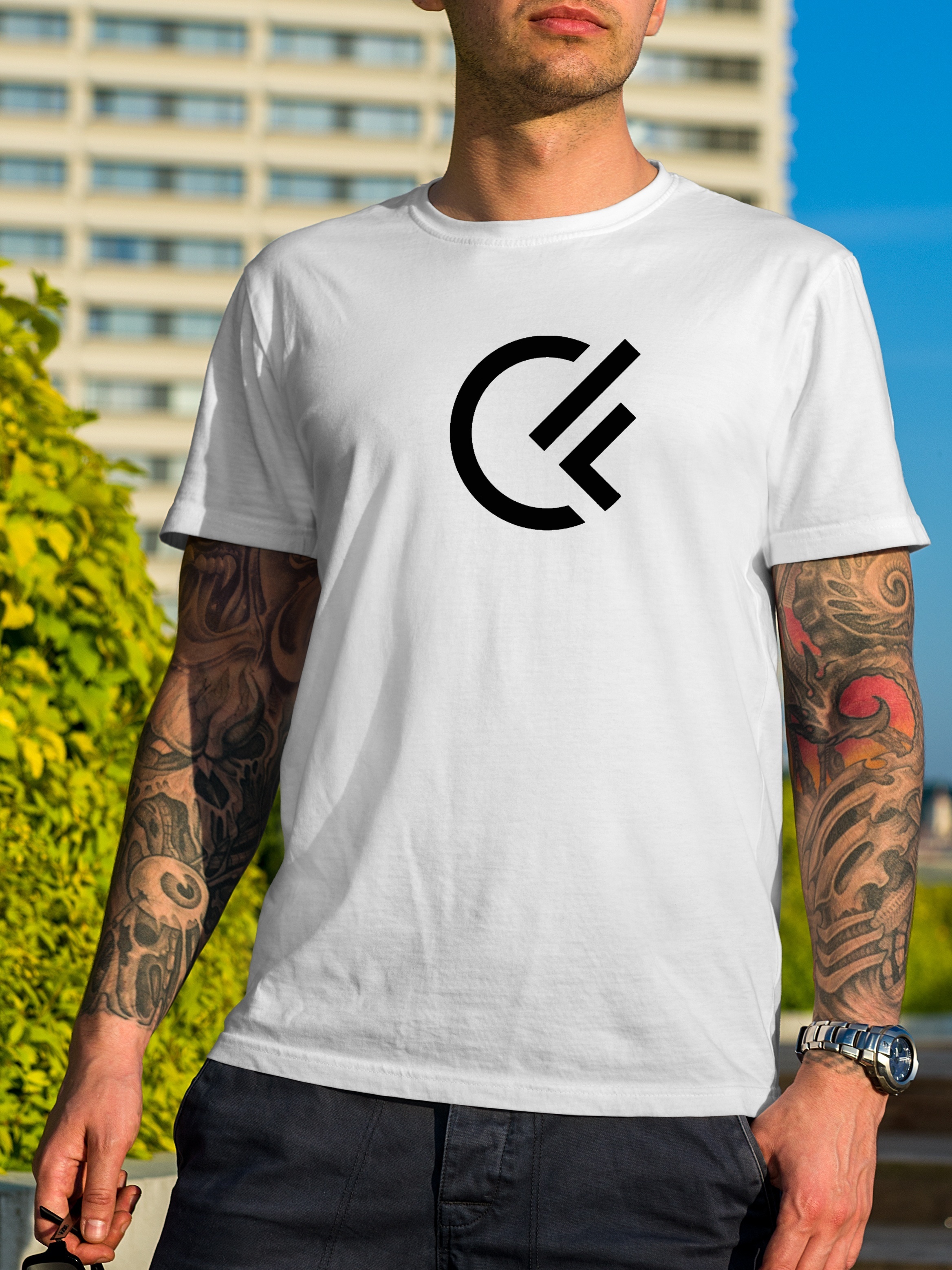 Logo Print Cotton T-Shirt with Short Sleeves and Crew Neck