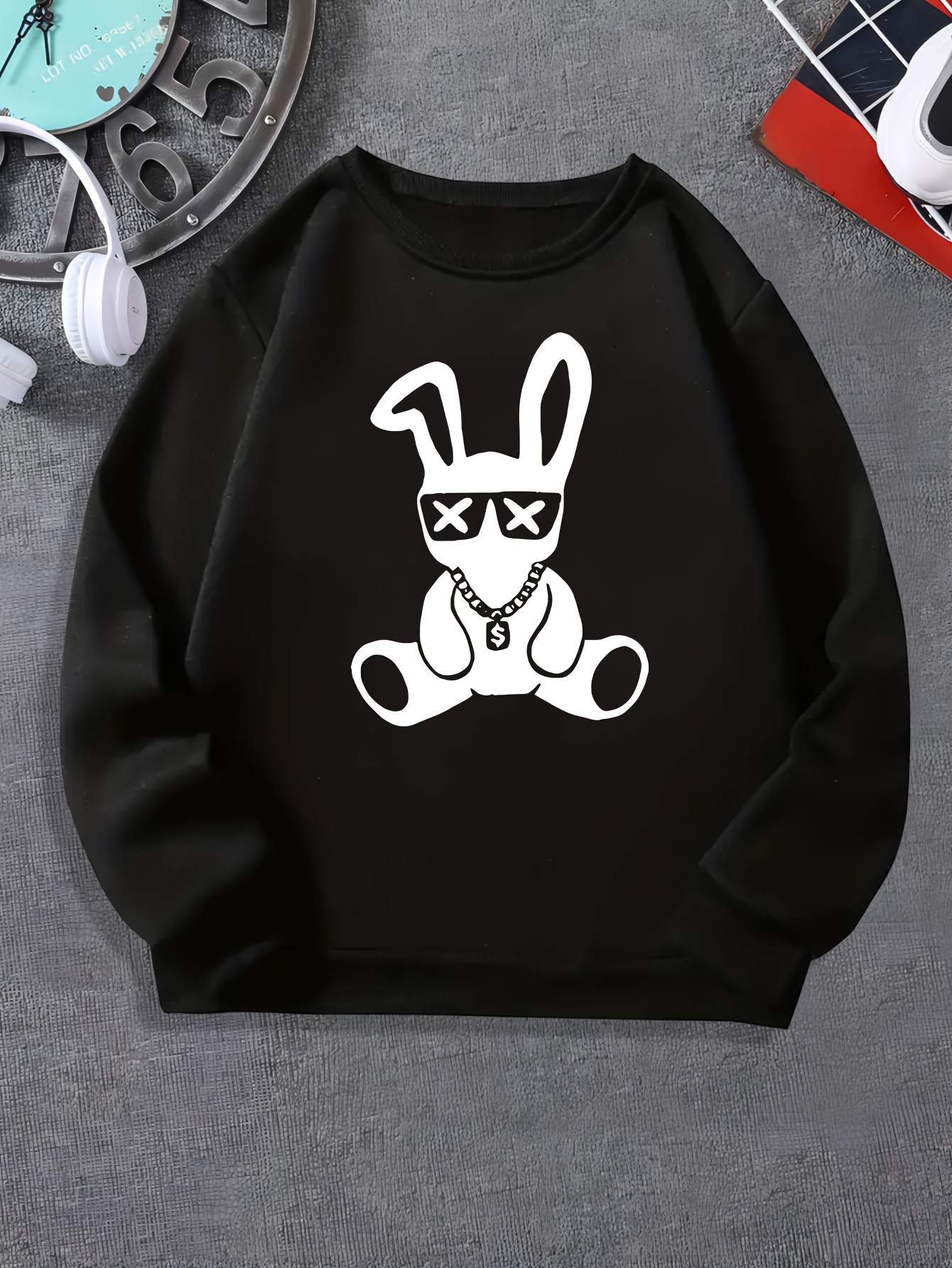 3d Cadena Oro Conejo Mu eca Impresi n Sudadera Cuello Temu Mexico