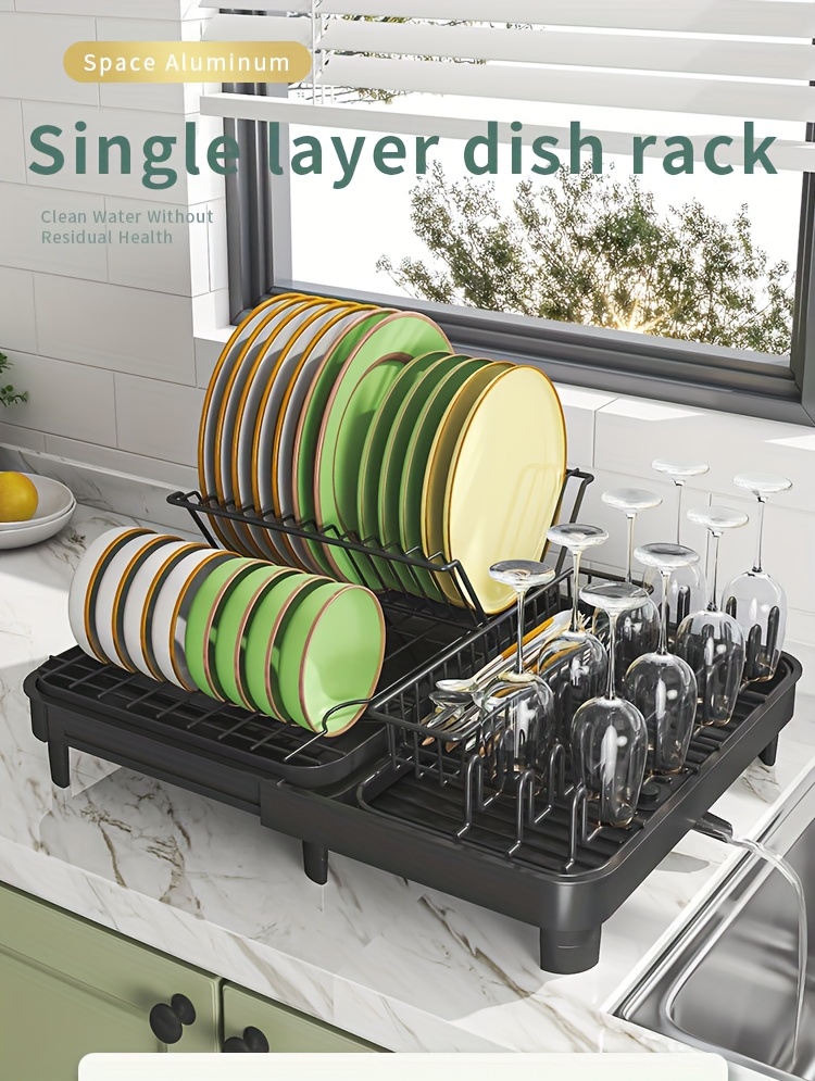 1Pc Practical Kitchen Storage Iron Rack Kitchen Dish Rack Cutlery