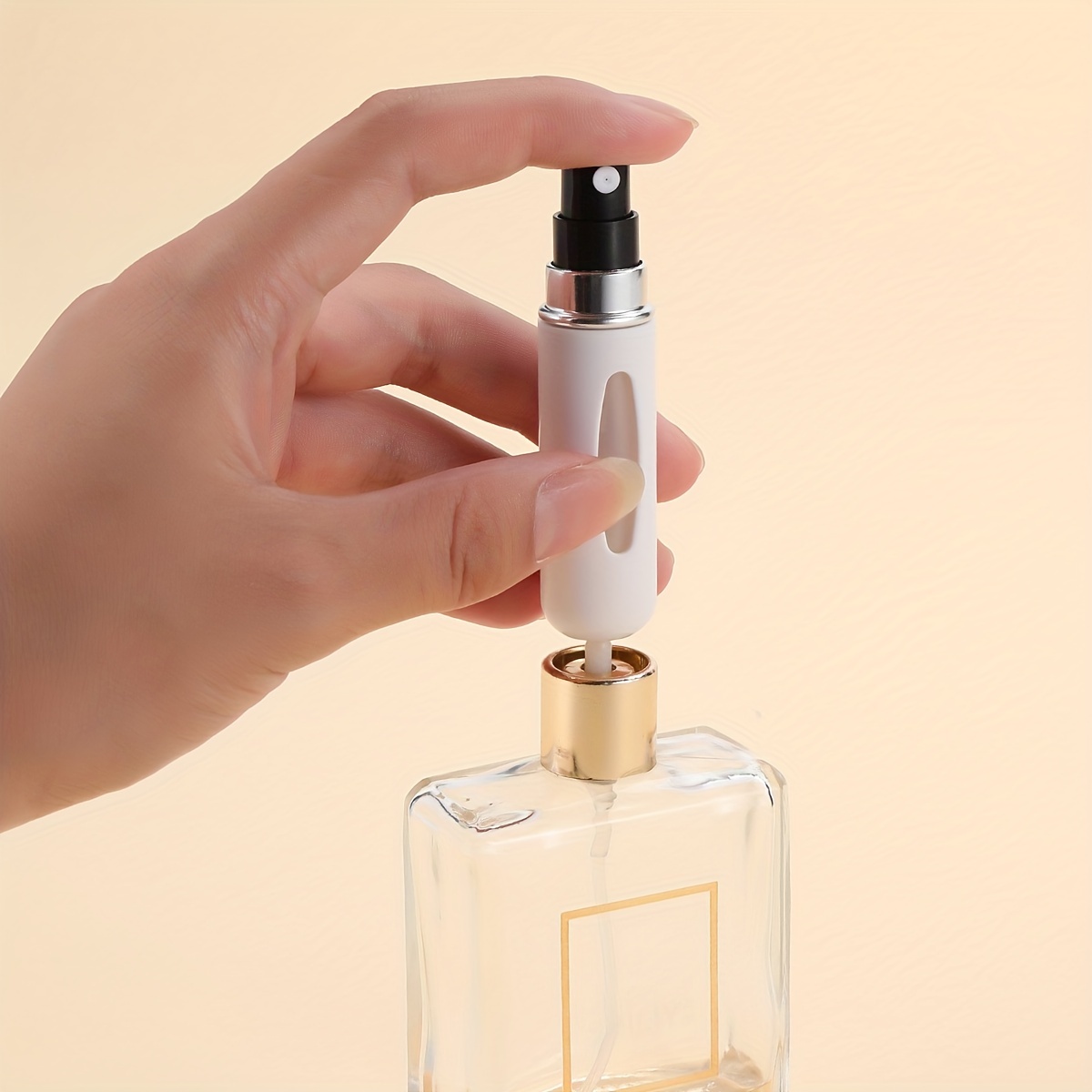 Garneck Botella de perfume de cristal, pulverizador de niebla recargable,  pulverizador facial, solución de limpieza, botella de perfume vacía,  llenado