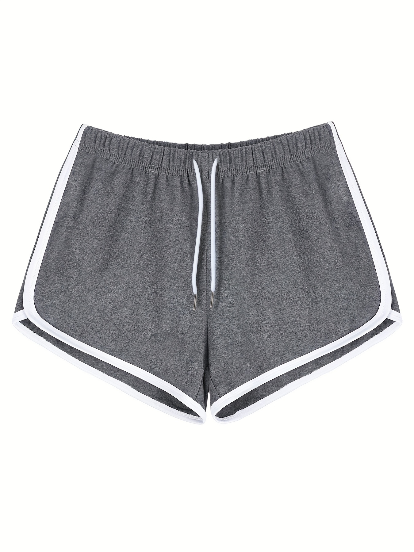 Tawop Qqq Shorts Casual Elastic Pants Leggings Pocket Loose Shorts Tailored  Shorts For Women Gray Size 6