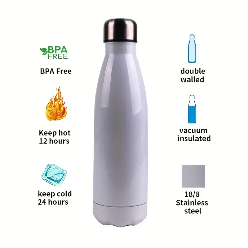 Diy Sublimation Water Bottles With Carabiner Hook Blank - Temu