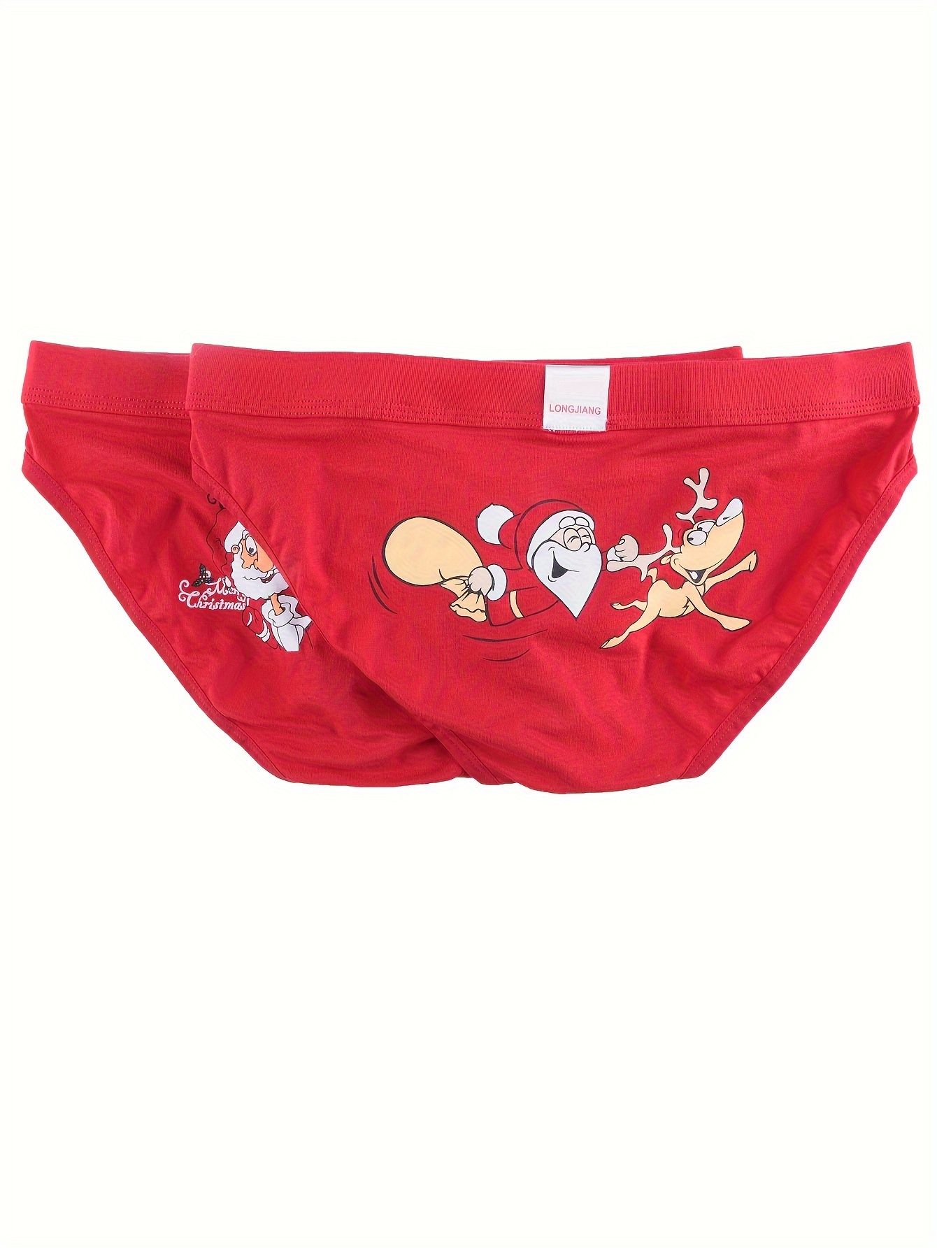 Men Christmas Reindeer Elephant Trunk Thong G-String Brief Pants