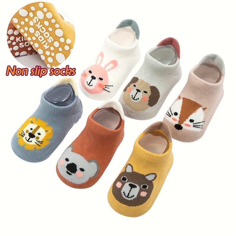 Baby Boy's Non Slip Cute Animals Pattern Knitted Socks Comfy - Temu