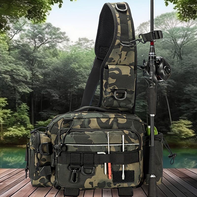 Men's Camouflage Nylon Cloth Shoulder Bag Outdoor Climbing - Temu