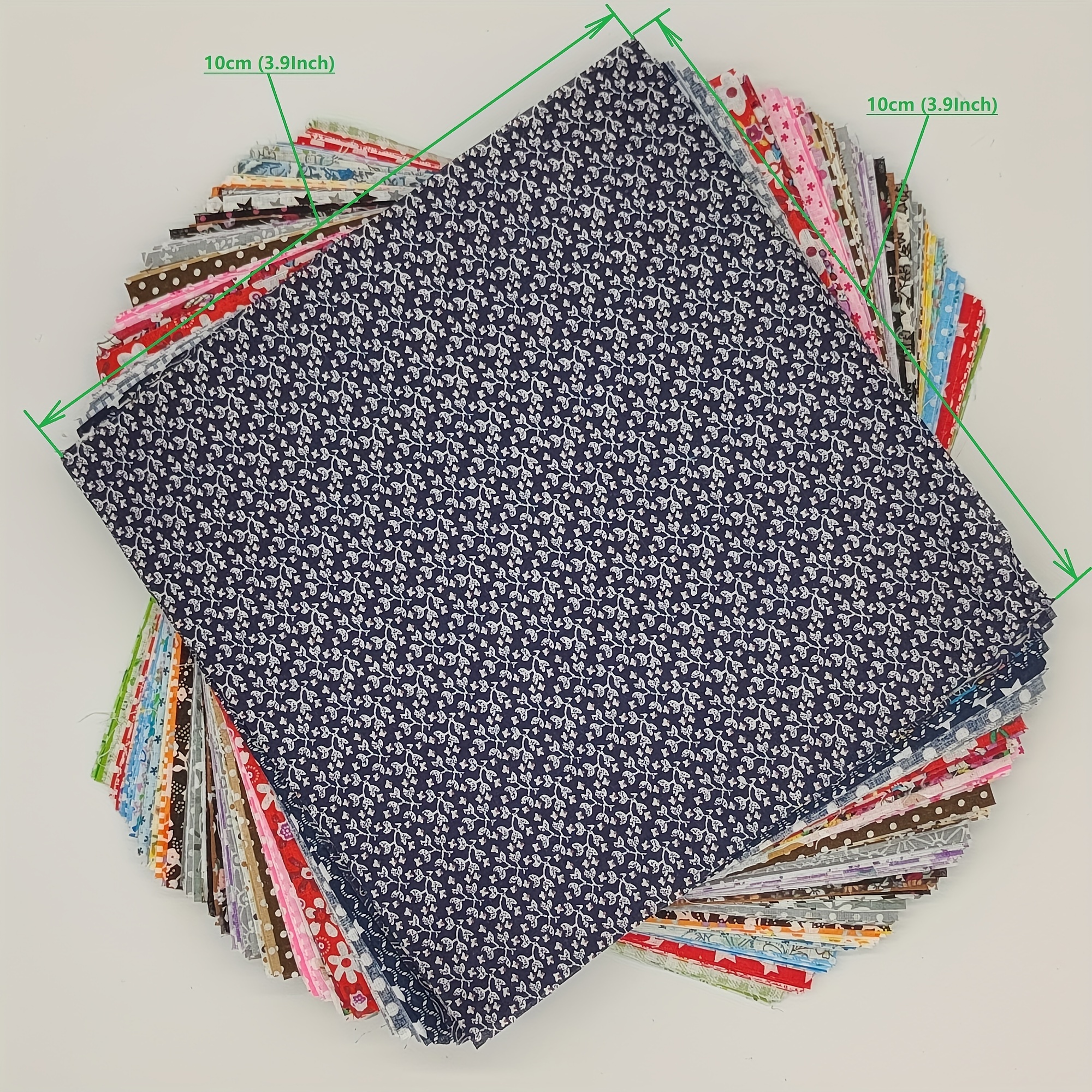 Retro Floral Print Precut Quilting Fabric 100% Cotton Fabric Squares 8x8 for Quilt Beginners (25pcs) SZRUIZFZ