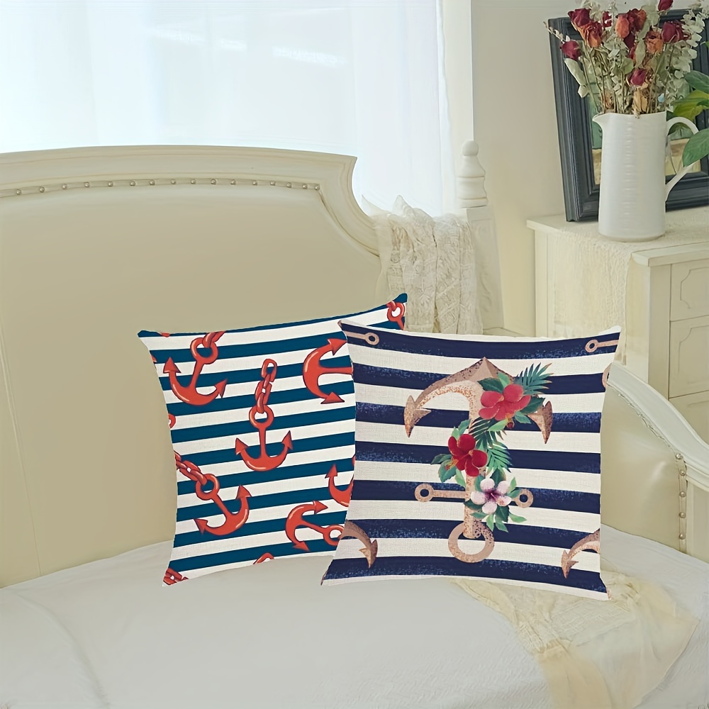 Cotton Throw Pillow Cover Striped Cushion Case Covers Home Sofa