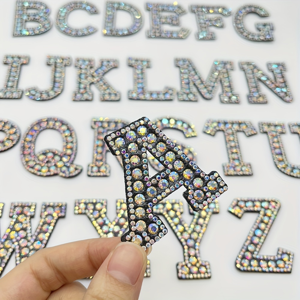 26 Parches Diamantes Imitación Letras Adhesivas Planchar En Ropa