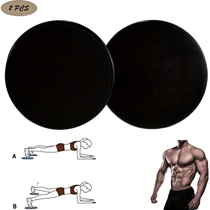 2PCS Gym Dual Sided Gliding Discs Fitness Core Sliders Home Abs