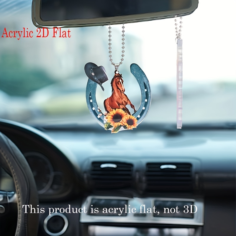 Accesorios personalizados del coche, colgante de espejo retrovisor,  colgante de espejo de coche de cristal de cristal, decoración colgante de  coche