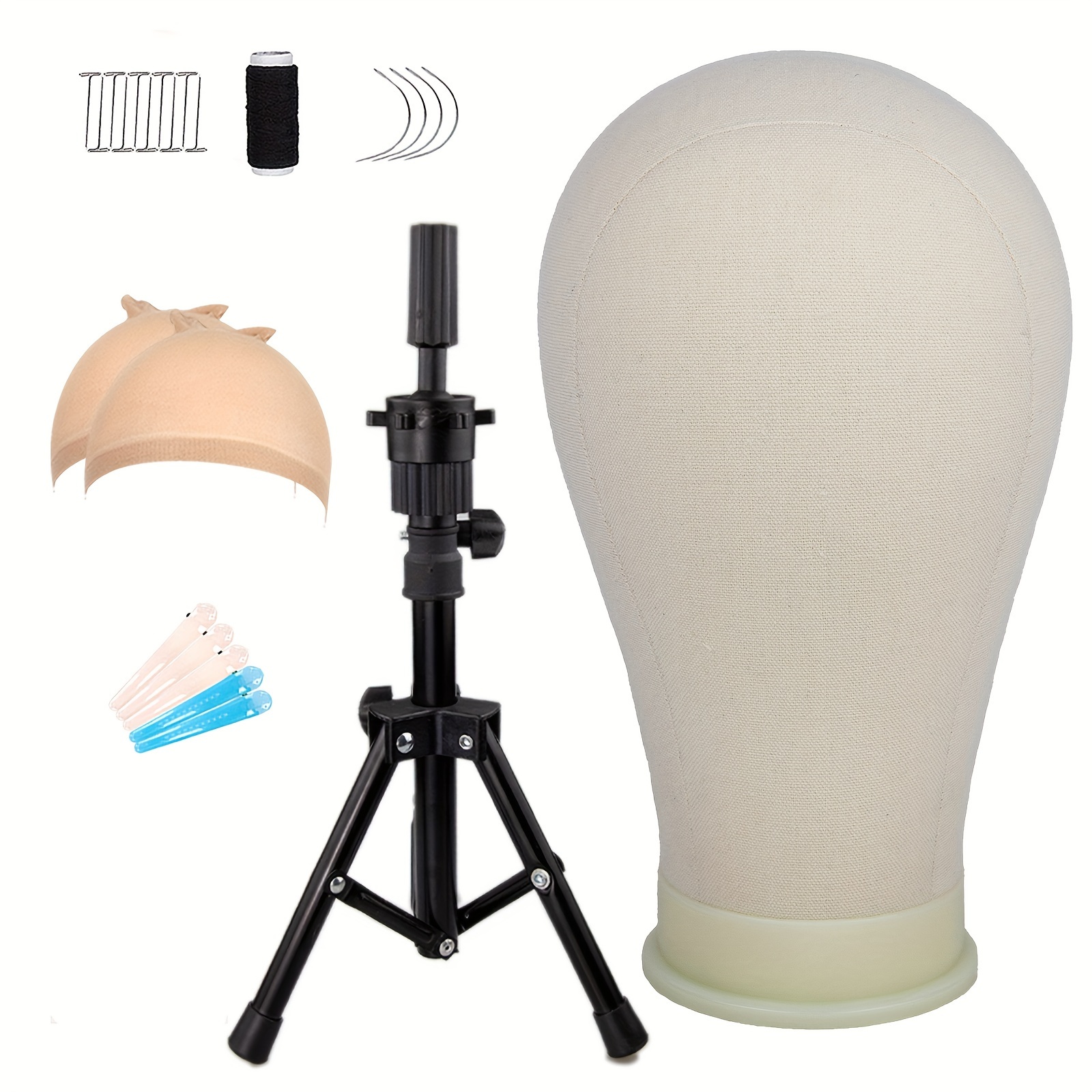 Wig Head Stand With Mannequin Head, 22/23 Inch,canvas Block Head,for  Making,display,, High-quality & Affordable