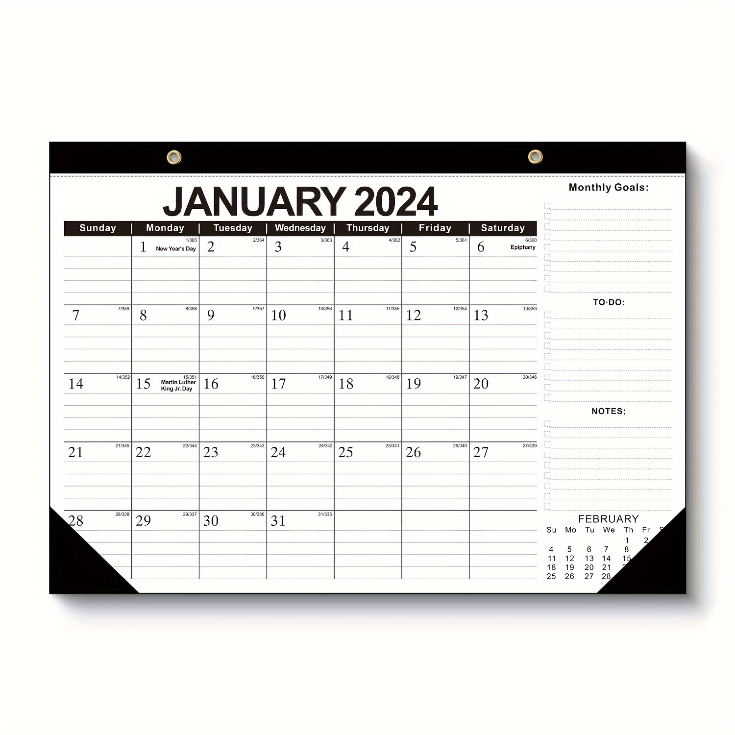  Calendrier 2024 - 2025: Jan 2024 à Déc 2025, Bonus 6