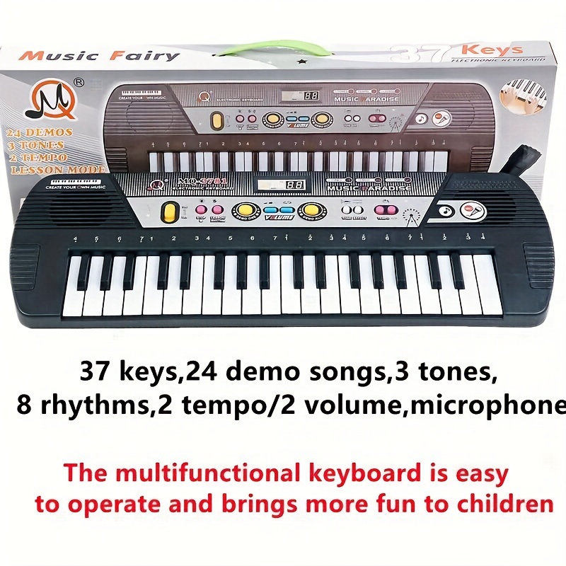 Clavier Piano 37 touches petit clavier électronique numérique portable avec  24