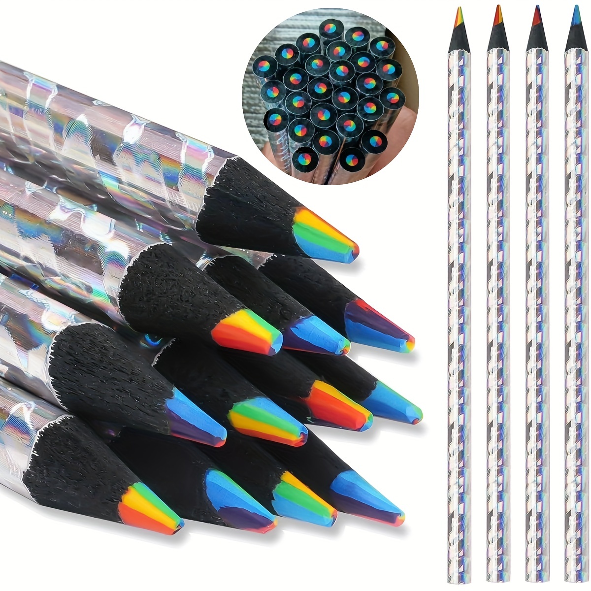 Rainbow Pencils, 12 Colors, 7 Color in 1 Rainbow Colored Pencil