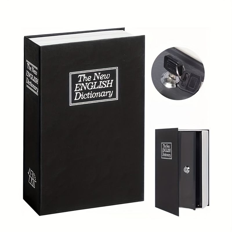 Cassaforte per libri 1Pc con serratura a chiave - Cassaforte, piccola  cassetta di sicurezza con chiave, cassaforte per denaro, gioielli