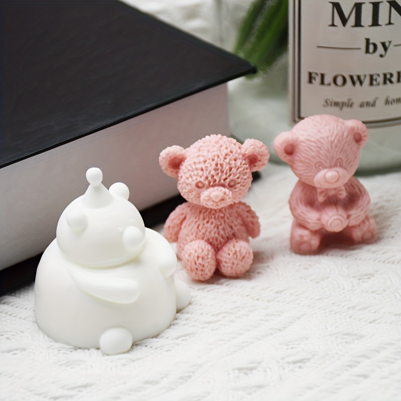 Cute Bear Candle Mold Diy Aromatherapy Candle Silicone Mold