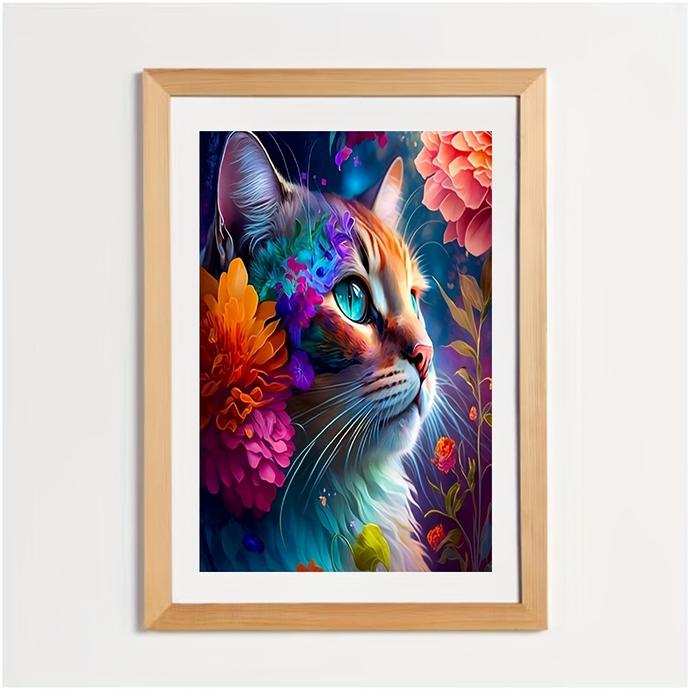 Diamond Painting Set Cats And Flowers Full Diamond Diamond Art Set For  Adults And Children Craft Painting Photo Fashion Animal Diamond Painting  (by Number) 30 X 40 Cm
