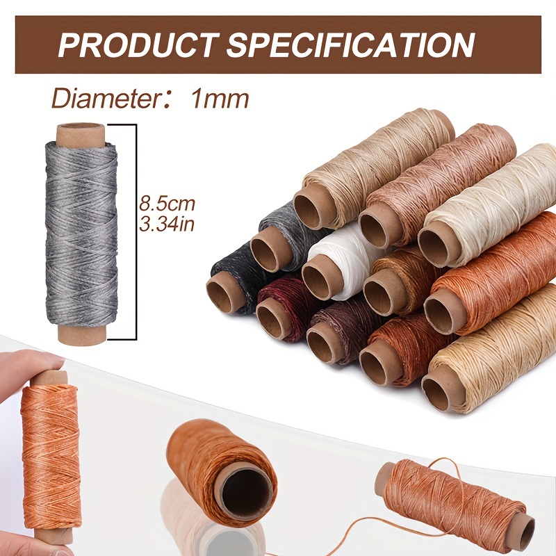 15 Colors Of Wax Thread, Leather Sewing Wax Thread For Binding, Hand  Sewing, Carpet Thread, 32 Sizes Per Color
