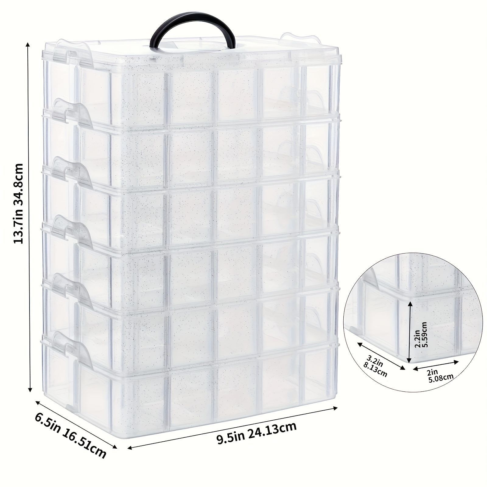 6 tier Stackable Storage Container Box 60 Adjustable - Temu