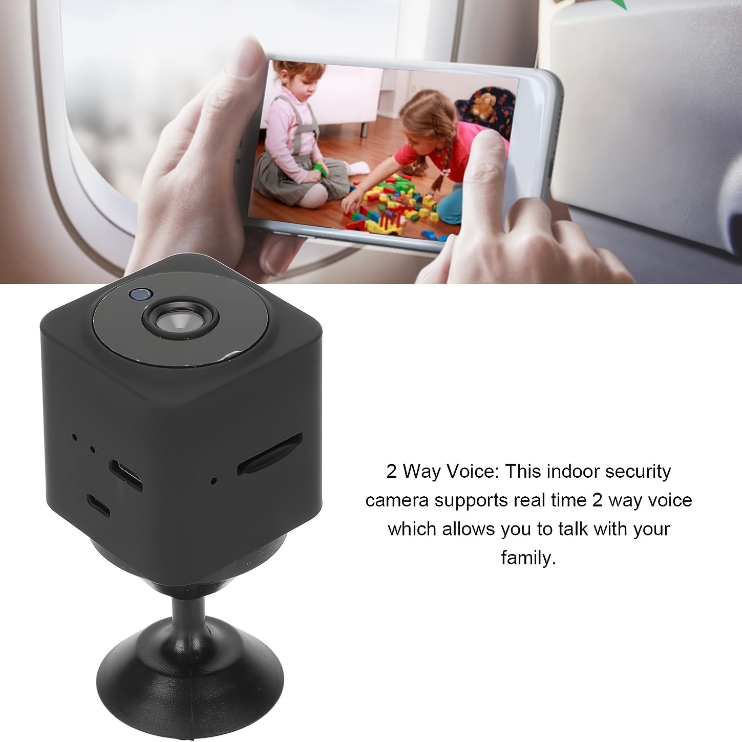 1pc Cámara WiFi Cámara HD Mini Cam Para Seguridad en el Hogar Fácil de Usar  Cámara Inalámbrica Más Pequeña con Detección de Movimiento Visión Nocturna