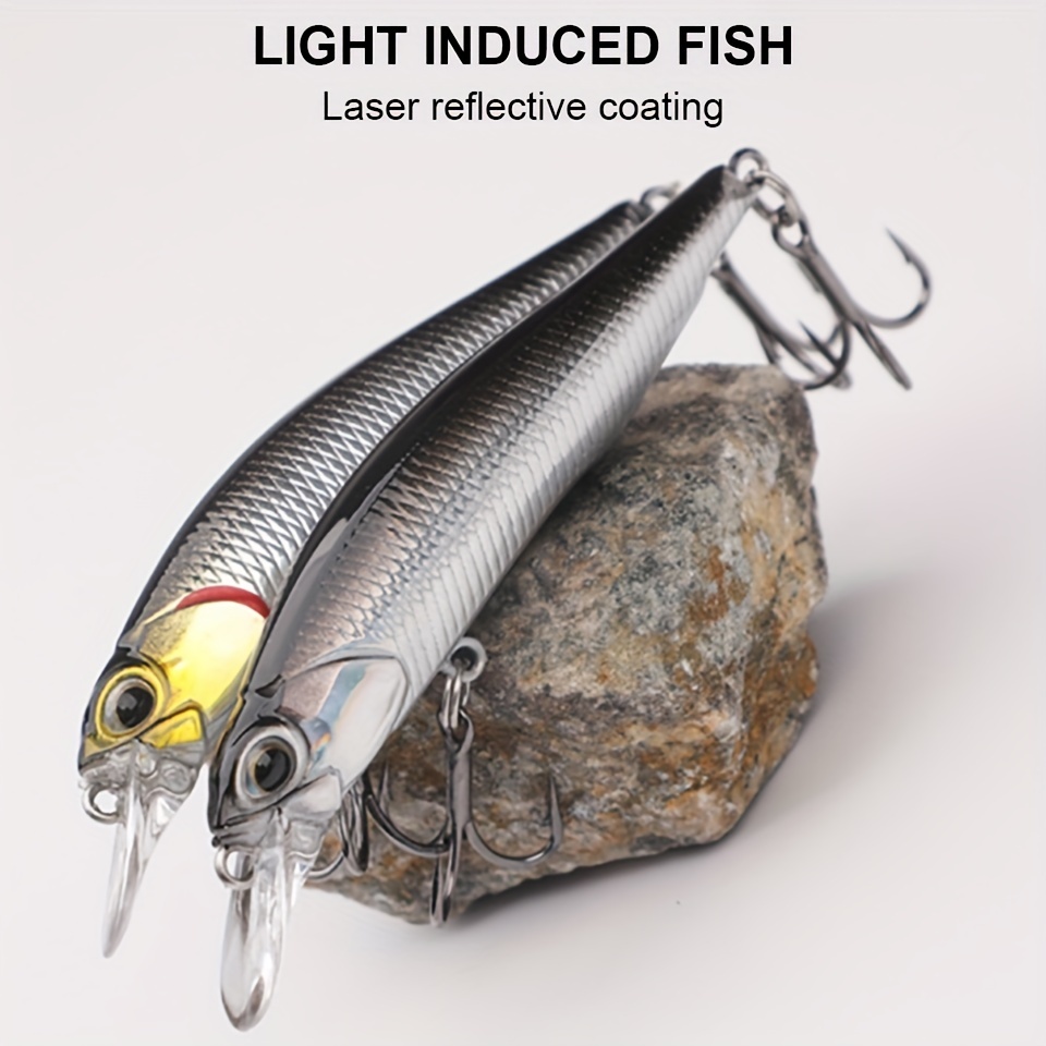 Minnow Slow Sinking Lure Sound Bead Treble Hook Artificial - Temu