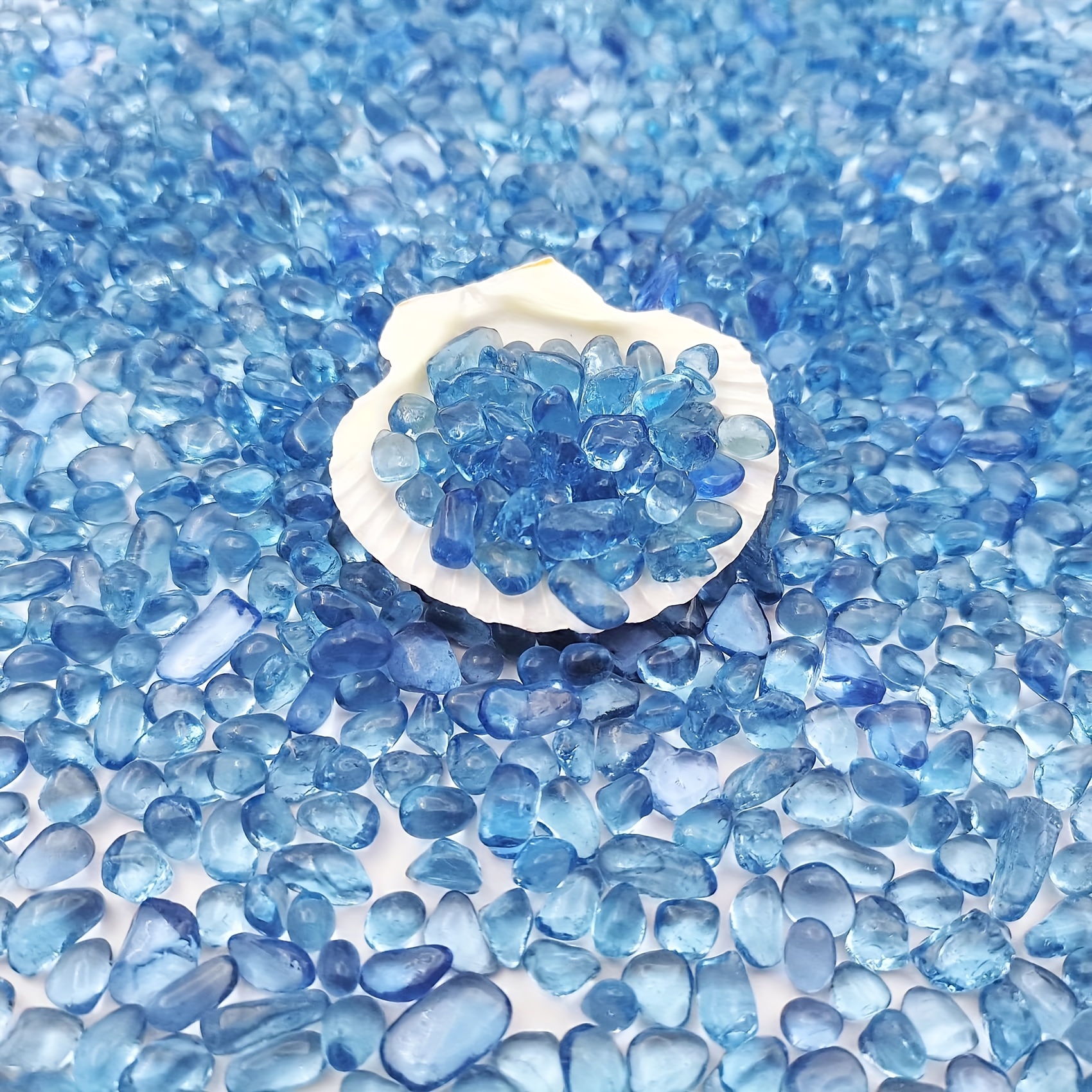 

100g Blue Glass Sand Glass Beads Micro-landscape Fish Tank Bottom Sand Aquarium Landscaping