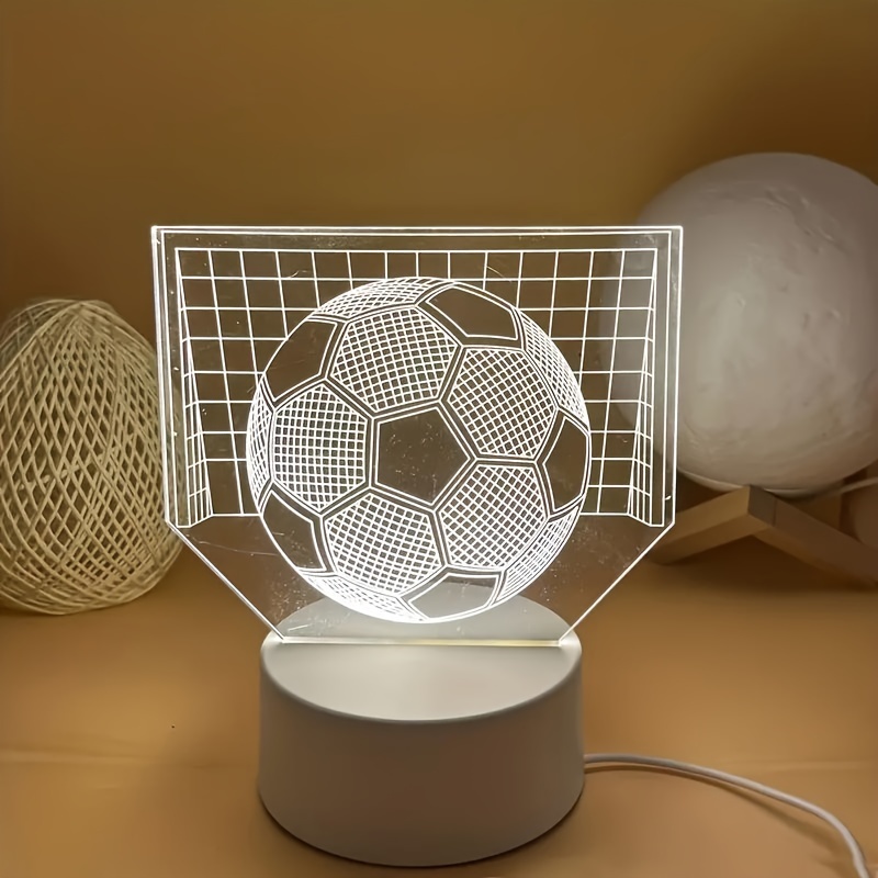 1 Pièce Veilleuse Créative Série Football 3D Football 3D - Temu France