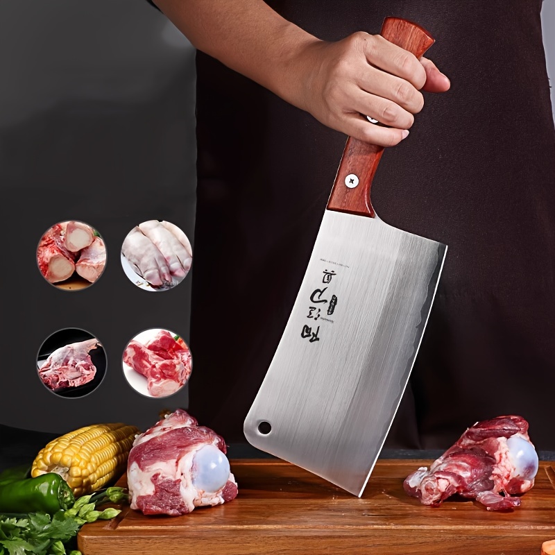 Commercial Bone-cutting Knife, Thickened Heavy-duty Knife For Cutting Large  Bones, Household Axe, Vegetable Knife, Professional Butcher Pig Bone Knife