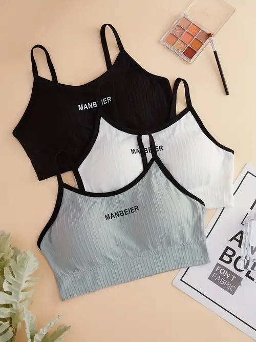 Letter Print Sports Bras Comfy Breathable Running Workout - Temu