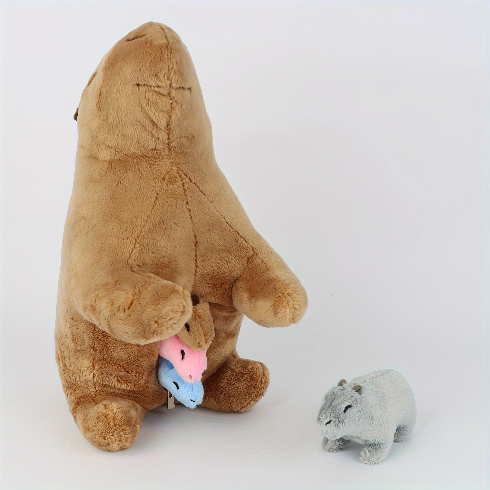 Kawaii Simulation Capybara Stuffed Animals Mommy Stuffed - Temu Australia