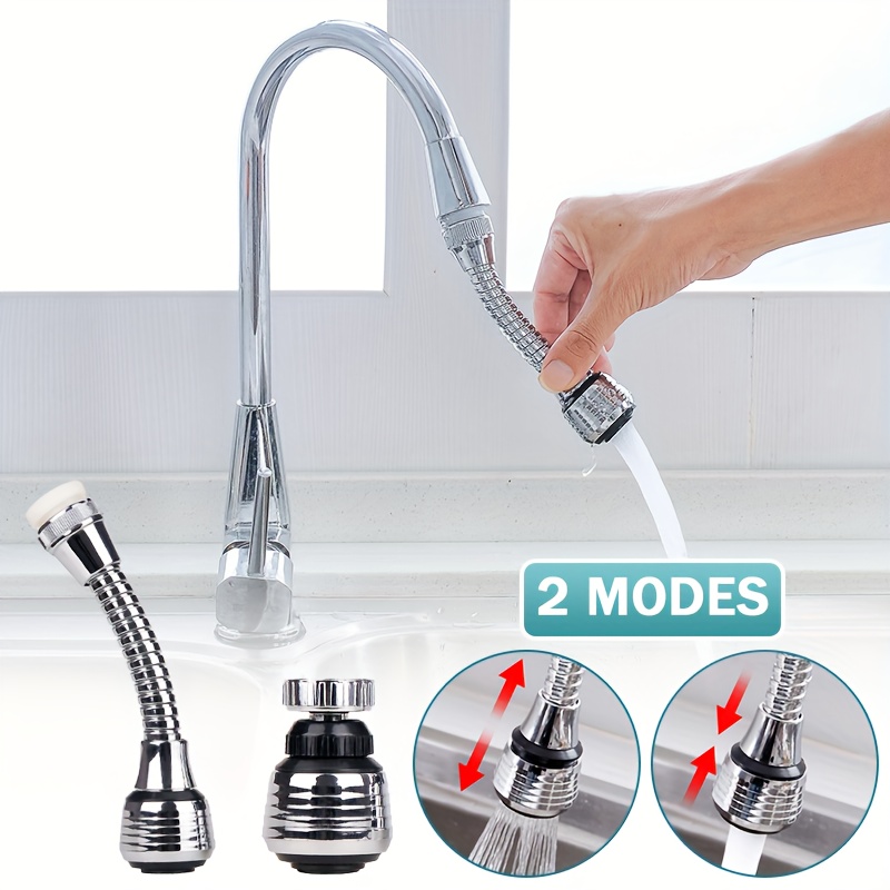 Extension de robinet flexible à 360 ° Extension de robinet d'eau Modes de  douche et de stables Tuyau d'extension pliable à trois modes réglable 57 cm