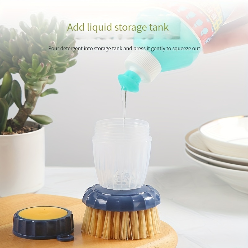 Automatic Add Detergent Cleaning Brush, Sink Brush for Dish