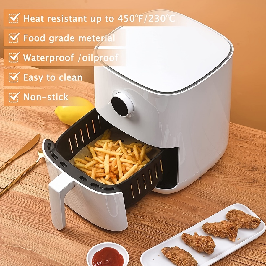 Square Air Fryer Disposable Paper Liner Non-Stick Baking Paper Liners  WaterProof