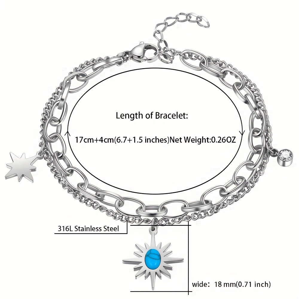 Stainless Steel Starburst on sale Bracelet