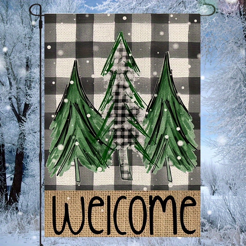 Xmas Decor Garden Flag Merry Christmas Christmas - Temu