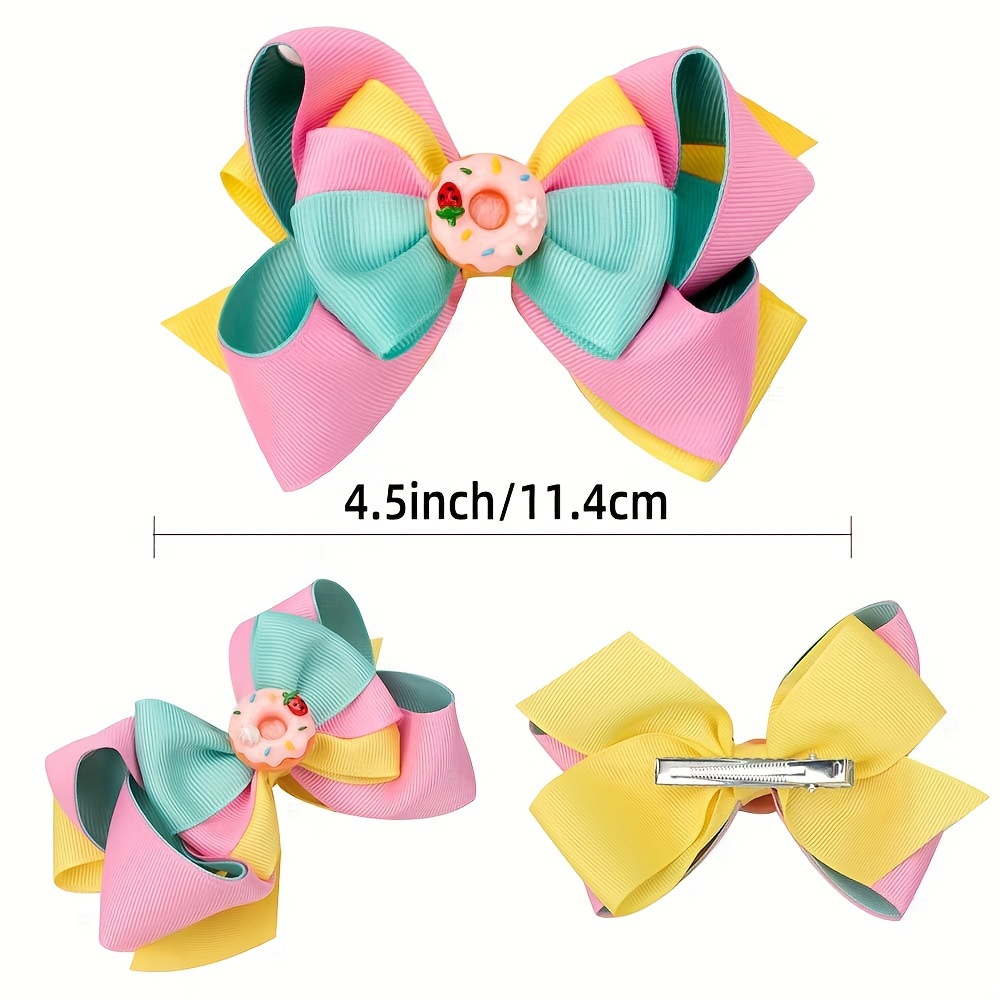 Elegant Ribbon Bow Decor Hair Clips Sweet Cute Bowknot Hair - Temu