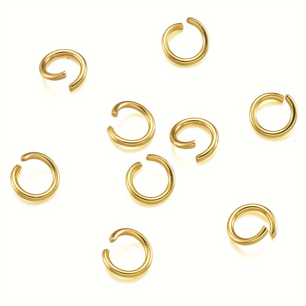 304 Stainless Steel Open Jump Rings Golden Circle Ring Real - Temu