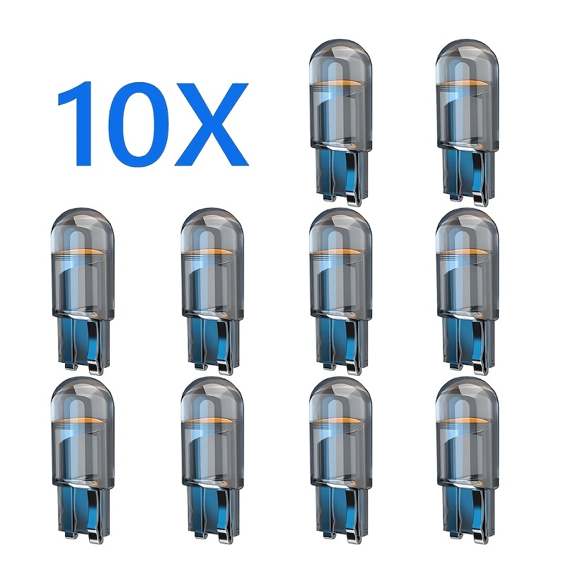 10x T10 Led W5w Car Light Bulbs For Auto Interior Reading Dome Light  License Plate Lamp White Blue Red Yellow Tail Lamp Bulbs - Signal Lamp -  AliExpress