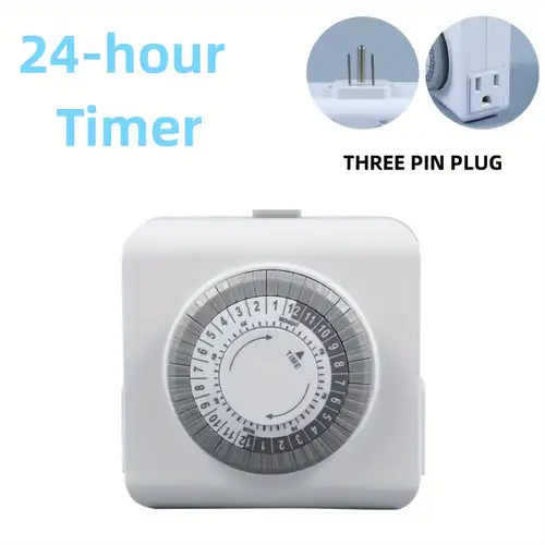 24-Hour Indoor Mechanical Timer Socket, Three-Pin Plug And Double Plug