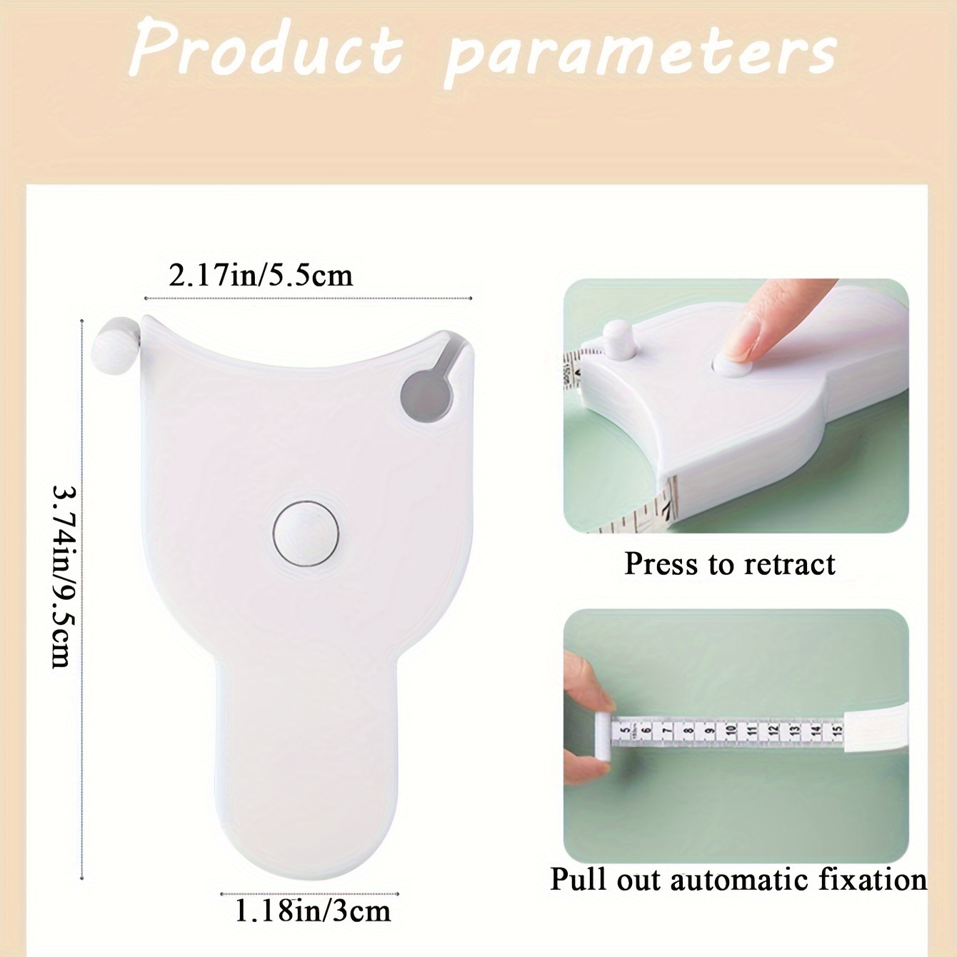 Body Tape Measure Auto Retractable Ergonomic And Portable - Temu