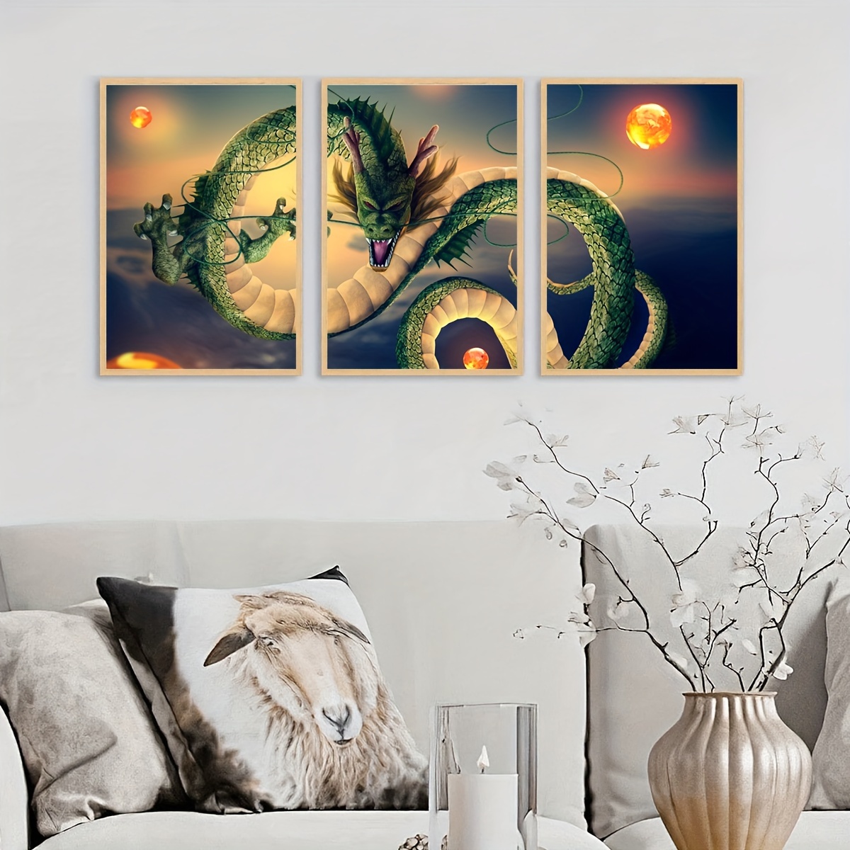 Canvas Poster Modern Art Japanese Water Dragon Poster Print - Temu