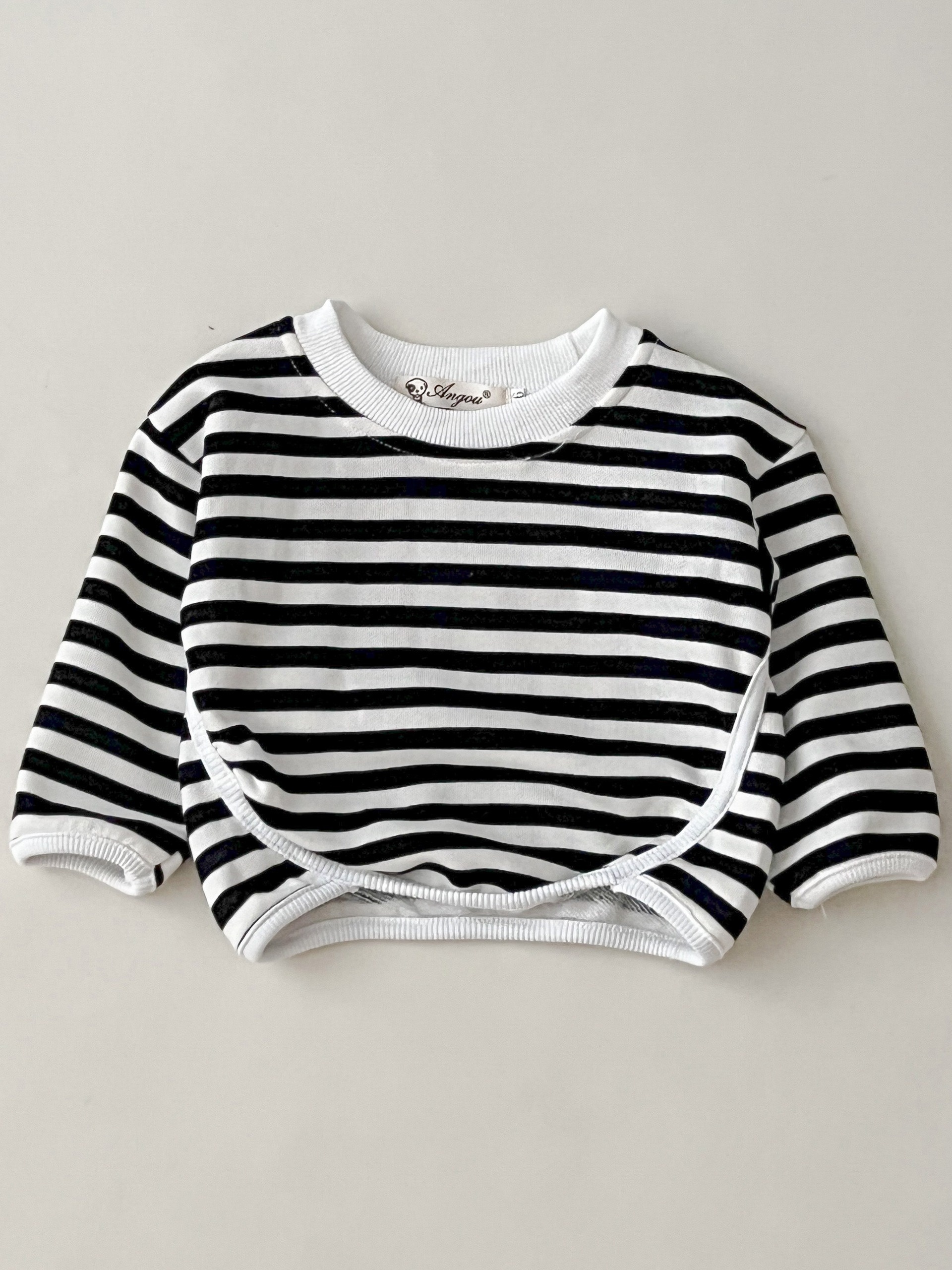 Black and white striped best sale shirt baby