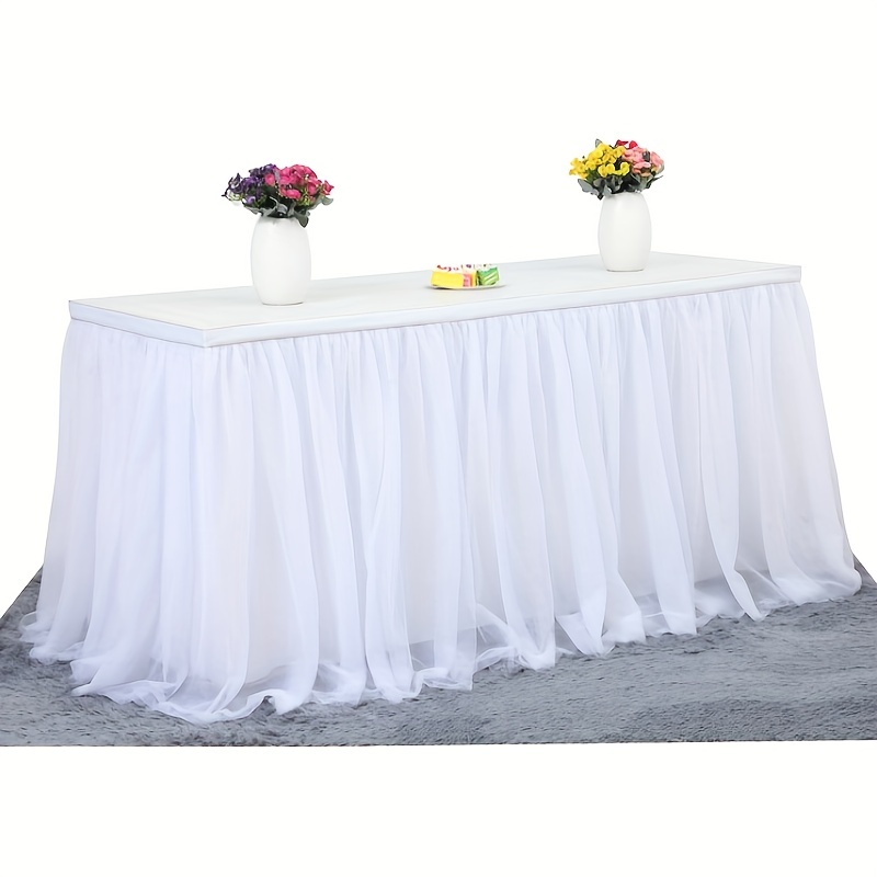  MOKOdecor Mantel blanco para mesa rectangular de 60 x 120  pulgadas, mantel de tela blanca para boda, fiesta de cumpleaños : Hogar y  Cocina