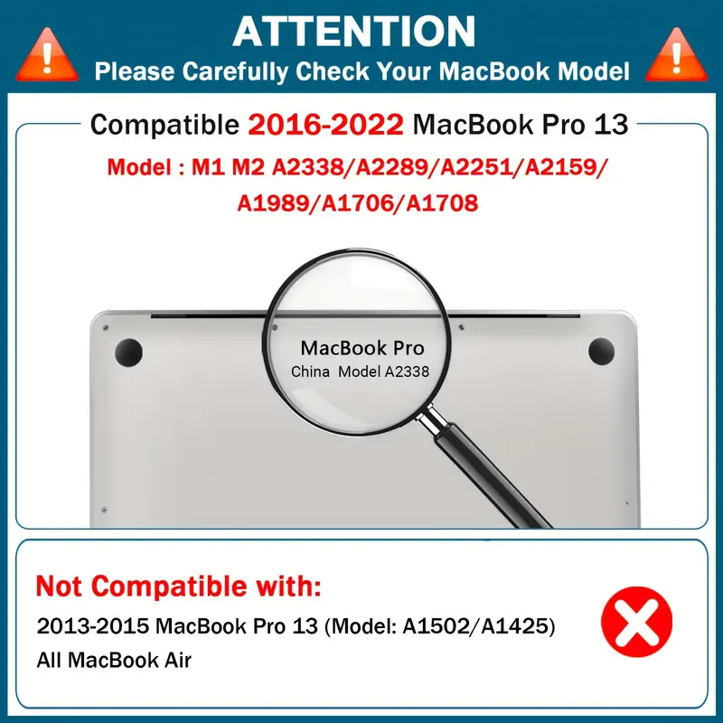 Coque MacBook Pro 13 Pouces Housse Protection modèle A1502/ A1425