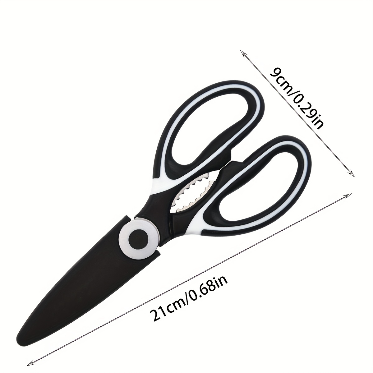 1pc Black Stainless Steel Scissor And Panda Shaped Scissor Kit For Food &  Bbq Cutting, With Plastic Handle For Kitchen Use