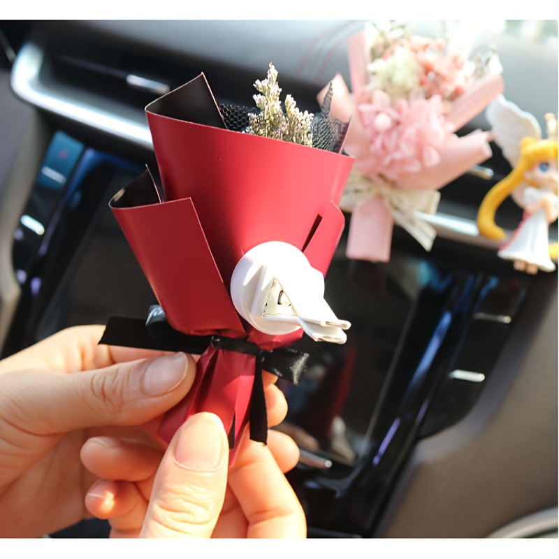 Mini-Lufterfrischer, getrocknete Blumen, Blumenstrauß, Auto-Parfüm- Lufterfrischer, Mini-Bouquet, Auto-Innendekoration, Lüftungsschlitz-Zubehör  für Mädchen und Frauen : : Auto & Motorrad