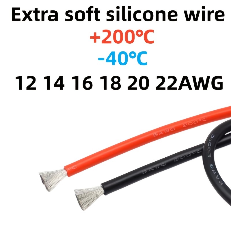 Electrical Wire 14 16 18 Awg Silicone Wire Hook Up Wire - Temu